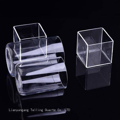 Square Cylinder Electrolytic Tank Glass Quartz Cleaning Tank photo-2