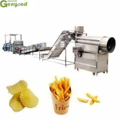 100-1000 кг/ч Полностью автоматическая линия производства машина для изготовления замороженных картофельных чипсов и картофеля по-французски