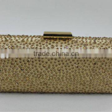 Women Box Shape Crystal Studded Evening Bags crystal clutch