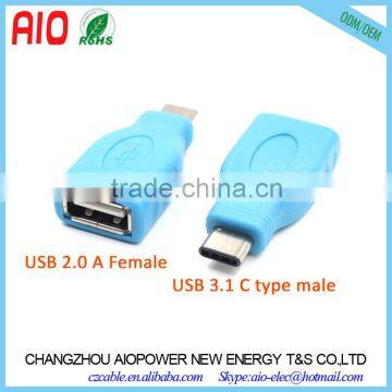 Super Speed USB 3.1 C Type Male to USB 2.0 A Type Female Adaptor for Macbook