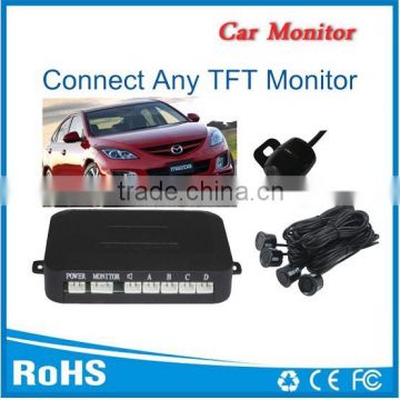 Car parking sensor system four sensors and camera, can connect with all kinds of display and dvd