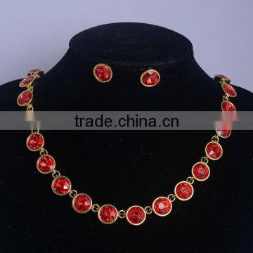 Dignified Crystal Chain Silver Fashion Jewelry Necklace Set photo-3