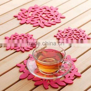 2015 custom plant shape silicone coaster/silicone rubber coaster