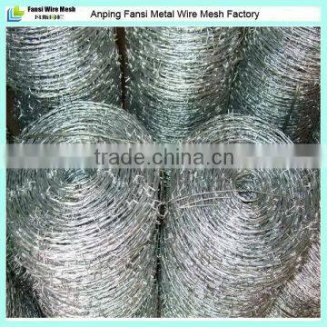 Stainless steel security electro galvanized barbed wire