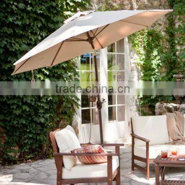 Promotional outdoor auto waterproof tilt parasol garden line umbrella