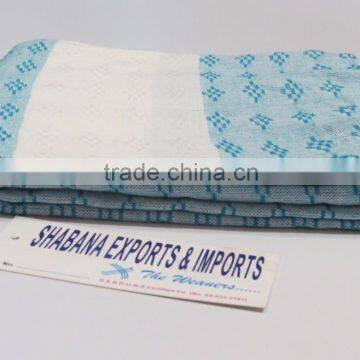 Aqua Blue Tunisian Fouta Soft Pareo Factory Wholesale Beach Towel photo-2