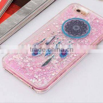 Various Print Patterns Dreamcatcher Painted TPU Phone Case,quicksand bling glitter for iPhone6 case ,For iphone 6Plus case