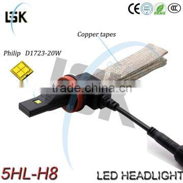 G5 led car headlight fanless h8 all in one led motorcycle headlight