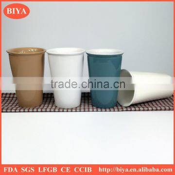 Factory direct wholesale ceramic stoneware double wall coffee mug