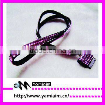 Iphone rhinestone lanyard crystal lanyard with iphone connector