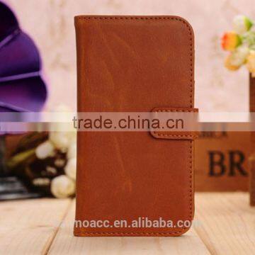 Crazy Horse leather wallet case for htc one m8