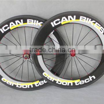 88mm clincher road bike wheels ,carbon road bike wheels ICAN painting logo