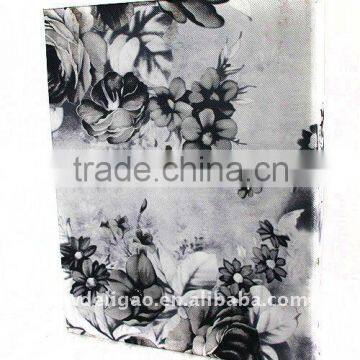 Flower Printed Cloth Wrapping Ring Binder Desktop File Folder for Office Stationery Cardboard