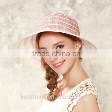 Kenmont Promotion Straw Boater Hat Custom Straw Hat Twill Wholesale photo-3