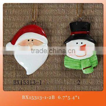 Snowman Relief Ceramic Decorative Hanging Banner Wall