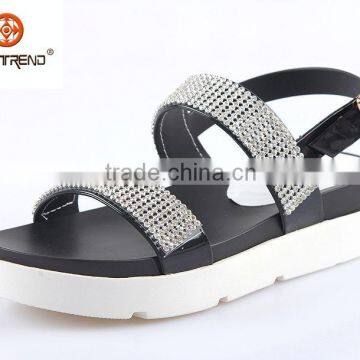 2015 pvc jelly sandals rhinestones plastic melissa shoes crystal injection mary jane shoes