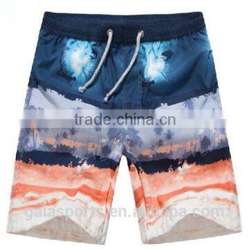 2015 summer cool dye sublimation printed mens beach short Mens Waterproof Beach/Swim Trunk For Surf