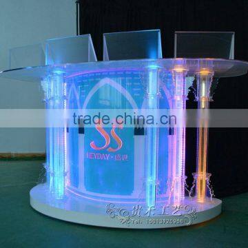 Colorful Acrylic Bar Table With LED Lights, Bar Table for Bar, dj Equipment photo-3