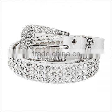 Three Line Rhinestone Stud Belt