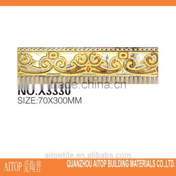 ceramic gold polished border tile