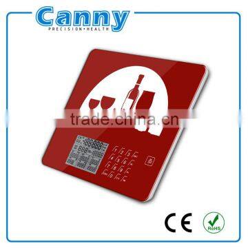 touch sensor button digital nutritional kitchen fitness weighing scale with large platform