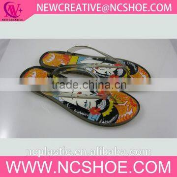 cheap pvc ladies woman jelly slippers/flip flops wholesale