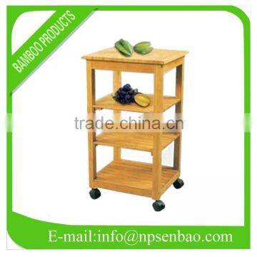 bamboo kitchen trolley