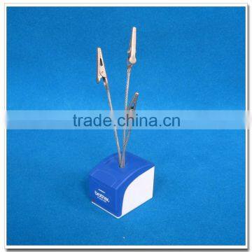 Three clips plastic name card holder