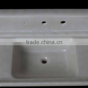 Jade flower New Design Marble Counter Basin