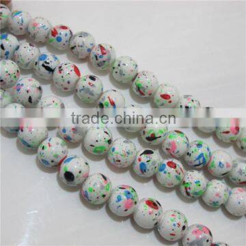 8mm cheap round beautiful colors glass beads 037