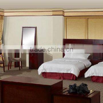 latest double bed designs / wooden hotel double bed HR02