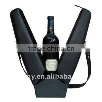 Leather Wine Bag in Box Holder