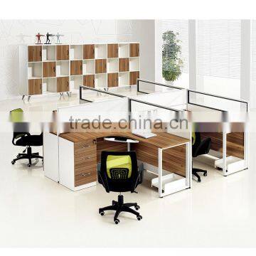 2016 hot sale office staff workstation office table partition for 4person