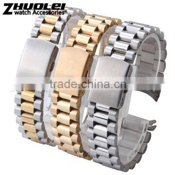 18mm High Quality Imported Stainless Steel Watch Bracelet for Men's and Women's With Fashionable Buckle Wholesale 3PCS