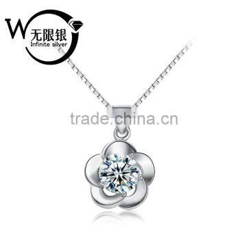 Hot Sale European Style 925sterling Silver Flower Design Pendant Jewellery