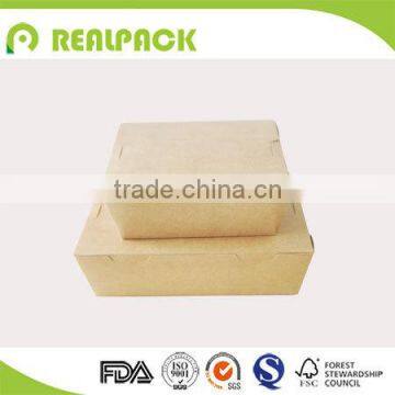 Disposable plain kraft paper packing box for cake