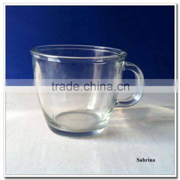 230ml glass drinking cup with handle on sale dahua