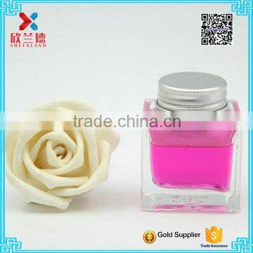 40ml mini wholesale square glass cream jar with aluimium cap