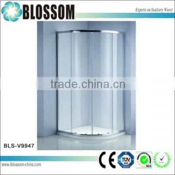 China Blossom bathroom quadrant circular glass free standing shower enclosure                        
                                                                                Supplier's Choice