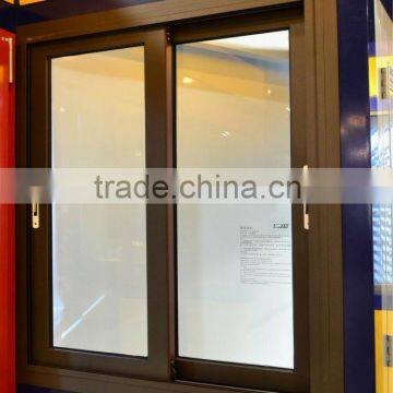 Double Glass Aluminum Office Sliding Window With Mosquito Netting