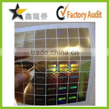 Custom hologram self adhesive label sticker evident void sticker&hologram