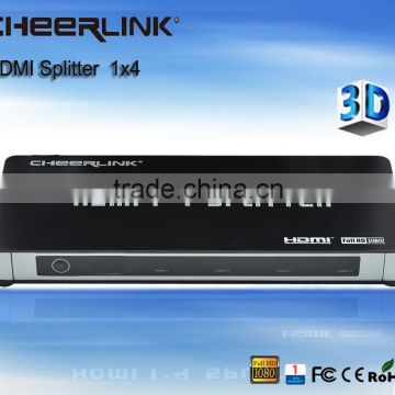 CHEERLINK Full 1080P HD/3D HDMI Splitter 1x4 / remote control/black