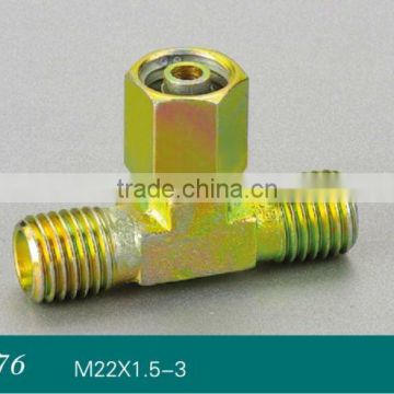 Tee pipe fitting with nut