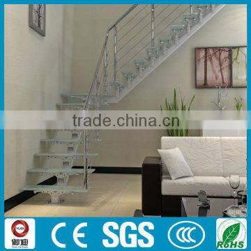 House Steel U Shape Glass Staircase photo-2
