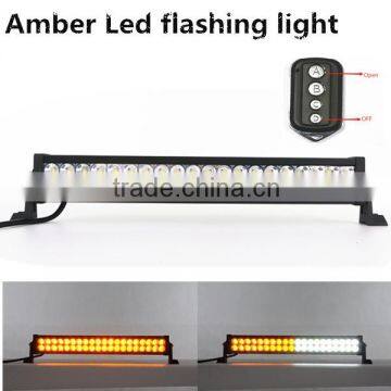 Amber Led flashing light, Led light bar 12v, 20 inch dual color light bar