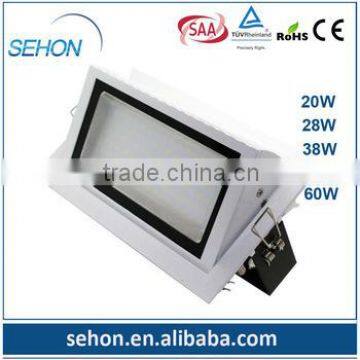 made in china hot sale 120degree 38w led downlights/Rectangle led lighting with CE&RoHS 20w/28w/38w/48w/60w