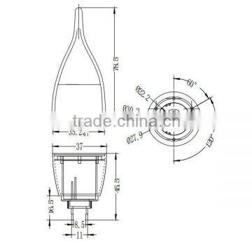 7W C37 Led Bulb Light Accessories photo-3