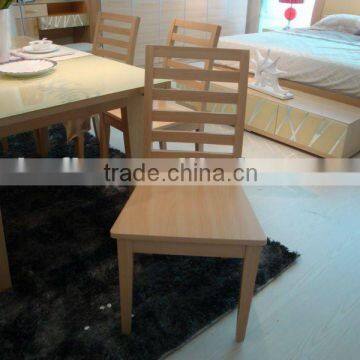 Modern white beech wooden dining chair