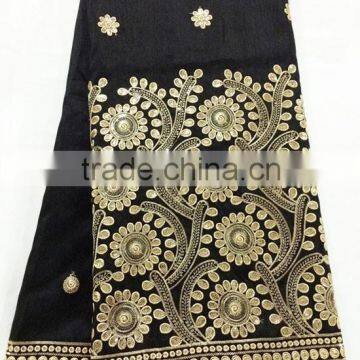 CL3117-3 high quality newest style Silk satin material George lace with gold /silver sequins colorful softly