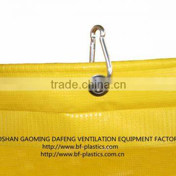 680GSM Fire Resistant Yellow Strong PVC Tunnel Vent Duct With Snap Hooks photo-2